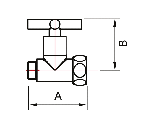 ВЕНТИЛЬ ЗАПОРНЫЙ ПРЯМОЙ КРЕСТ  1" x 1/2"  г/ш  SMT8731SCH0410/2 купить оптом по выгодной цене в Москве