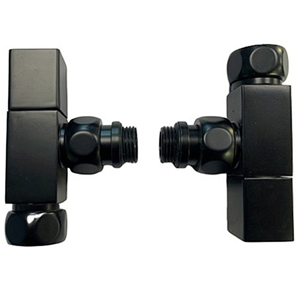 ВЕНТИЛЬ ЗАПОРНЫЙ УГЛОВОЙ КВАДР  3/4" x 1/2"  г/ш  SG 01CH0405/2 черный RAL9005 матовый (НИКА) купить оптом по выгодной цене в Москве