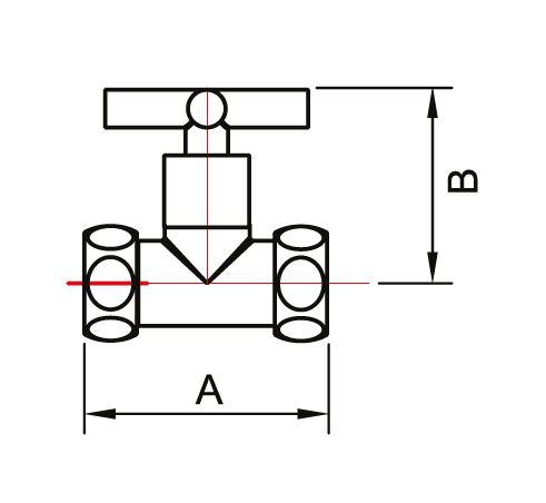 ВЕНТИЛЬ ЗАПОРНЫЙ ПРЯМОЙ КРЕСТ  1" x 1"  г/г  SMT8730SCH1010/2 купить оптом по выгодной цене в Москве