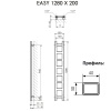 Полотенцесушитель Terma EASY 1280/200 RAL 9016 белый матовый - фото и схемы подключения