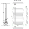 Полотенцесушитель ГРОТА STELLE 50/120 L ТЭН хром