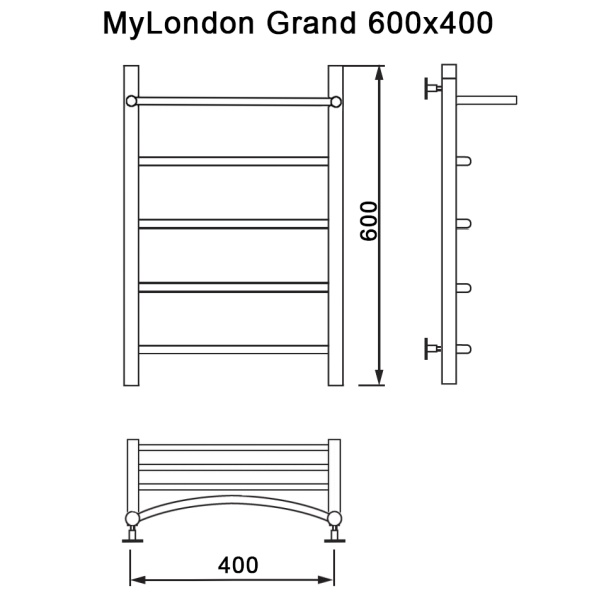 Фото Полотенцесушитель MYFREA My London (Grand) 60/40