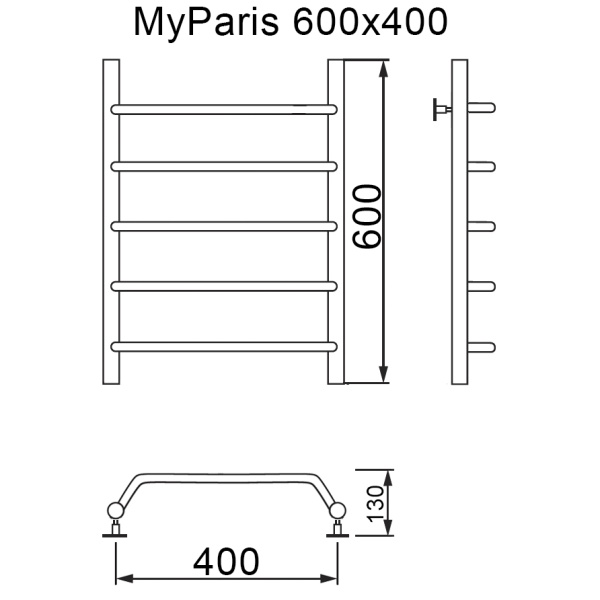 Фото Полотенцесушитель MYFREA My Paris 60/40