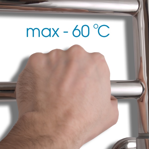 Полотенцесушитель Электрич. Energy Е chrome G1 32W (45 ПАКС) 450/425 (ш/в) - фото и схемы подключения