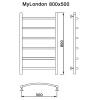 Фото Полотенцесушитель MYFREA My London 80/50