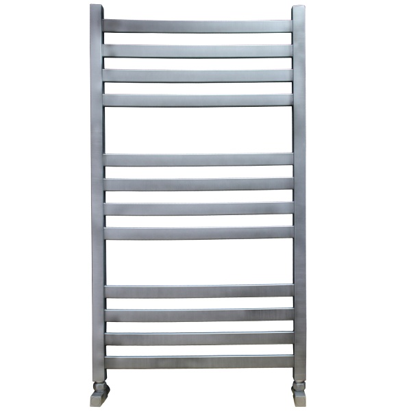 Фото Полотенцесушитель Ника MODERN ЛМ-6 100/50 Matt Antique Silver с вентилями (комплект люкс)(-)