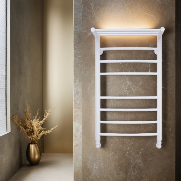 Фото Полотенцесушитель водяной Comfysan Luce W-8 80/40 с полкой, белый