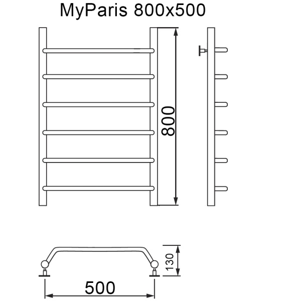 Фото Полотенцесушитель MYFREA My Paris 80/50