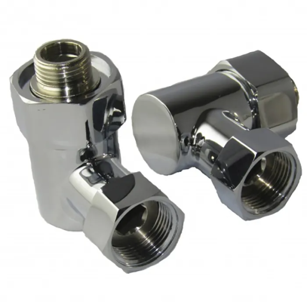 Американка для полотенцесушителя  угл 3/4" х 1/2" г/ш с эксцентр-ми и отраж-ми SMT747SCH040504(Ника) купить оптом по выгодной цене в Москве