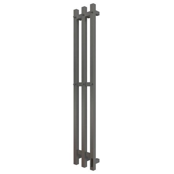 Полотенцесушитель Электрич. с/т GROIS Trio GR-128 190х1200 П3 gray R  - фото и схемы подключения