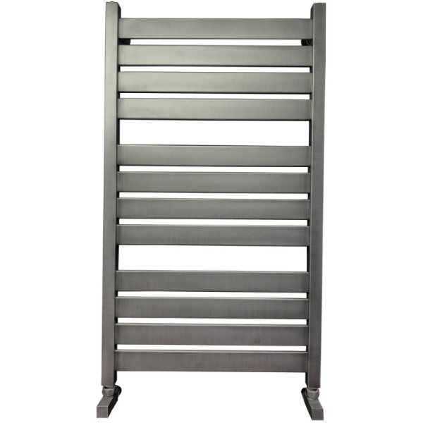 Фото Полотенцесушитель Ника MODERN ЛМ-7 100/50 Matt Antique Silver с вентилями (комплект люкс)(-)