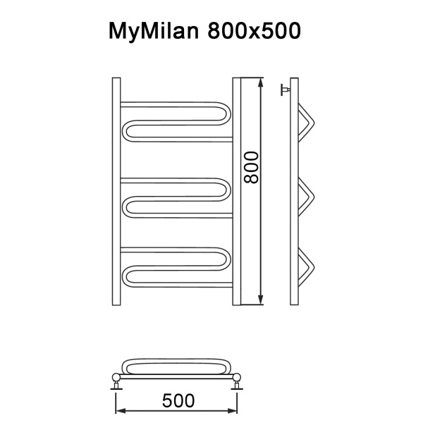 Фото Полотенцесушитель MYFREA My Milan 80/50